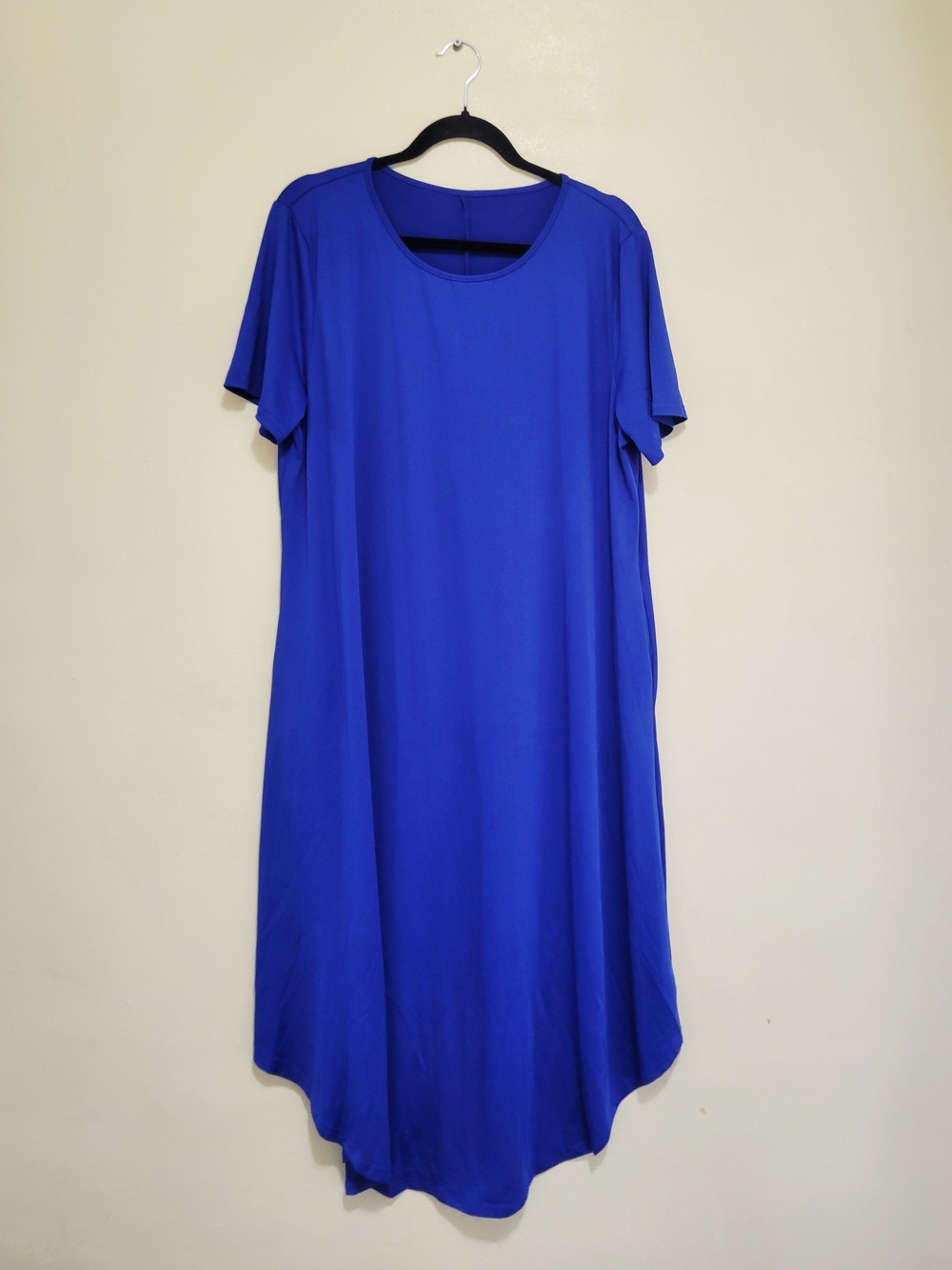 Women’s Short-Sleeve Scoop Neck Dress - Royal Blue